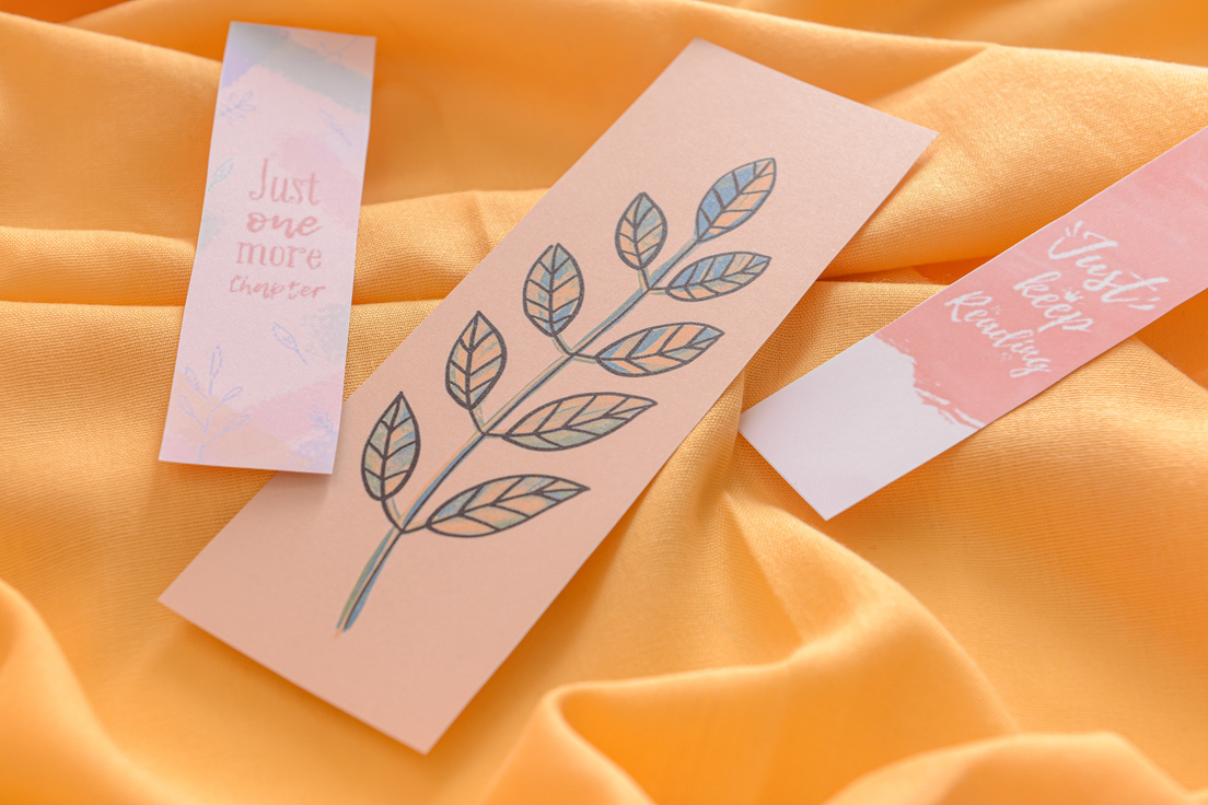 Different Bookmarks on Color Background