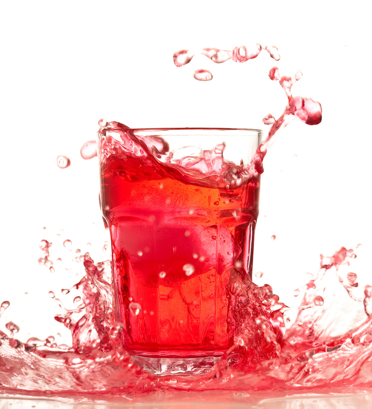 Red cocktail.